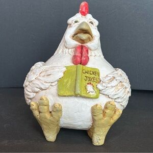 Vtg Enesco 1998 Gourd Chicken Vicki Thomas Whimsical chicken joke Bird Figurine